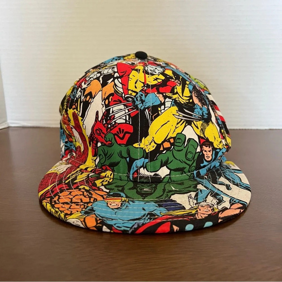 Marvel Comics Character Graphic Fitted Baseball Cap Hat Size small 2010 EUC - Picture 6 of 8